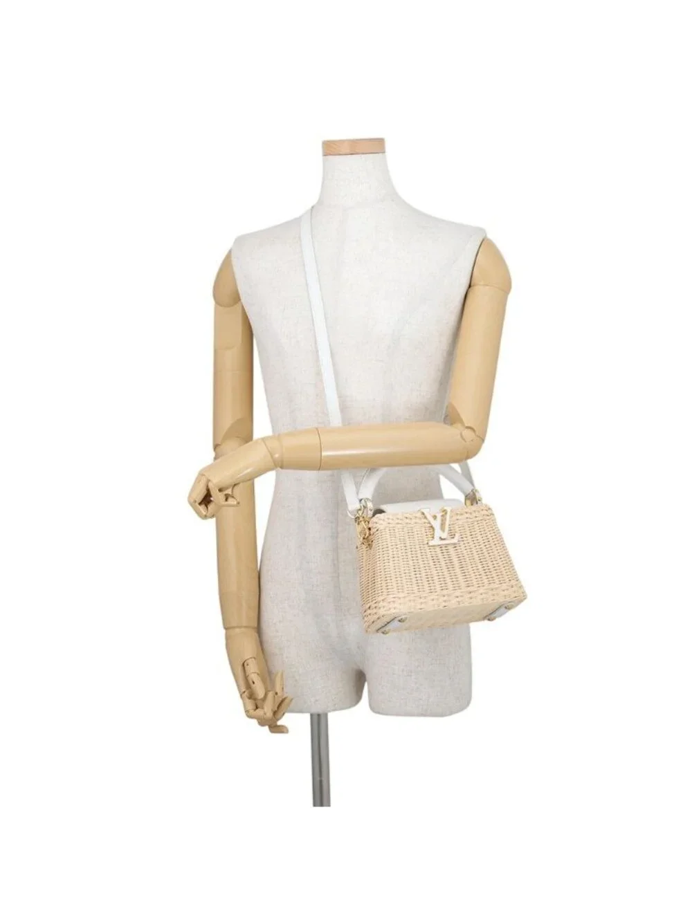 Louis Vuitton Capucines Mini Rattan Cowhide Leather 2-Way Shoulder Bag